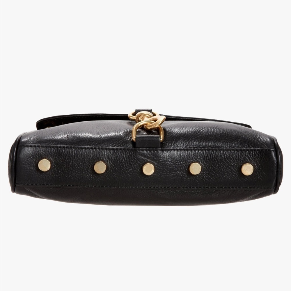 Rebecca Minkoff MAB Mini Mac Clutch Crossbody Black Leather Turn Lock Bag - Picture 3 of 7